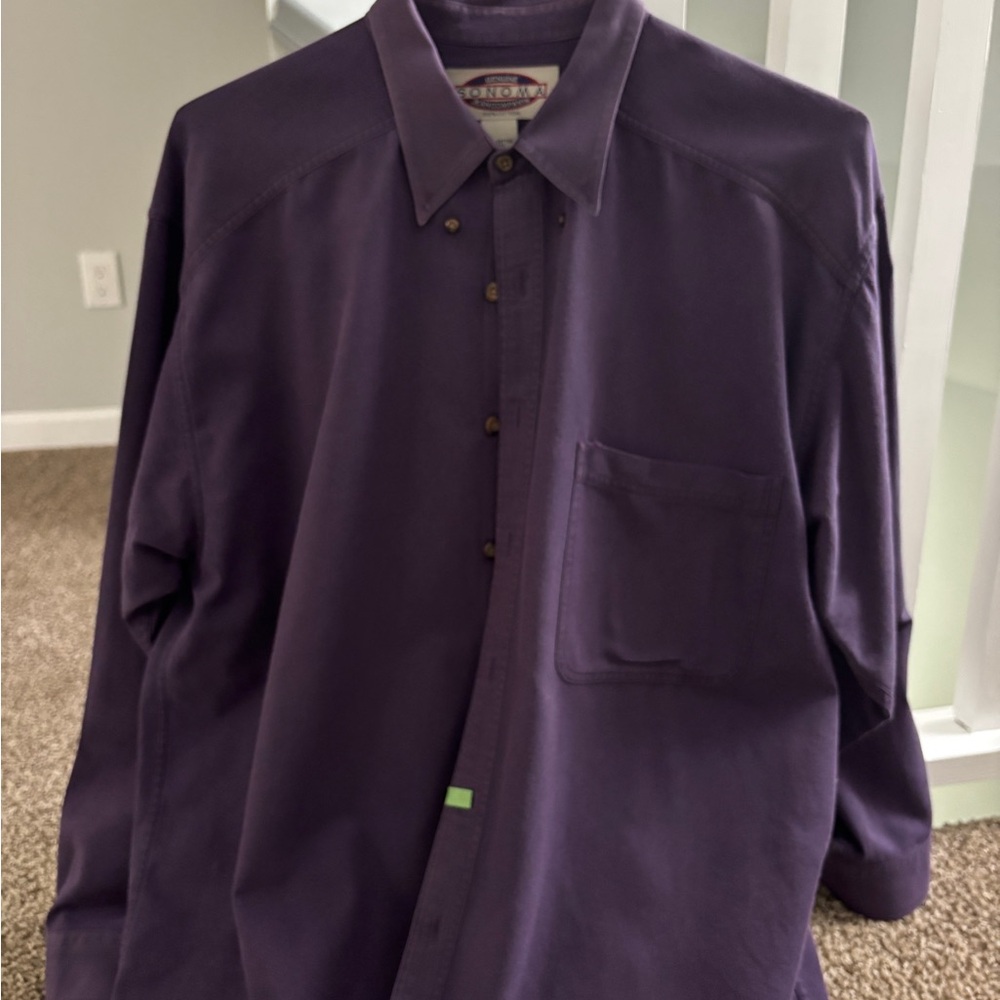 Sonoma Deep Purple Cotton Shirt